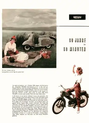 Triumph -60 Jahre in 60 Minuten- Prospekt 1956