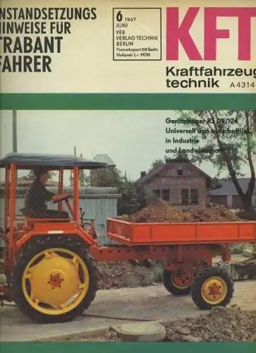 Kraftfahrzeugtechnik KFT 1967 Heft 6