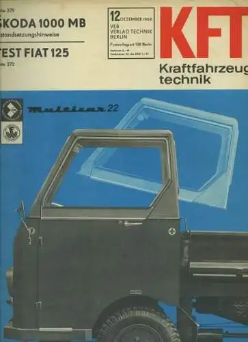 Kraftfahrzeugtechnik KFT 1968 Heft 12