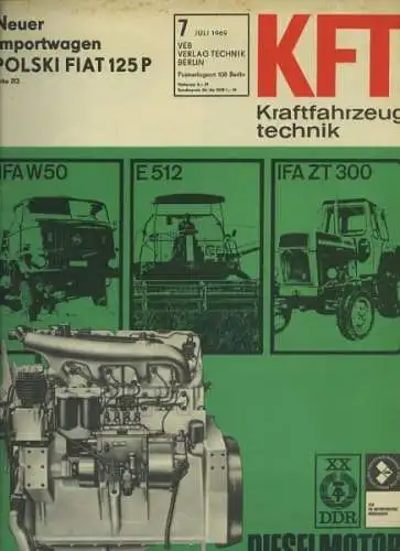 Kraftfahrzeugtechnik KFT 1969 Heft 7