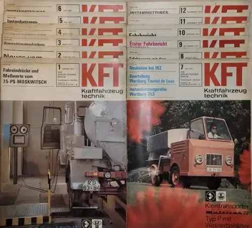 Kraftfahrzeugtechnik KFT 1971 Heft 1-12