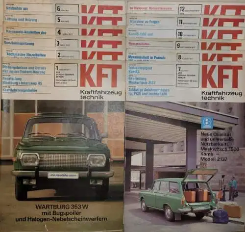 Kraftfahrzeugtechnik KFT 1977 Heft 1-12