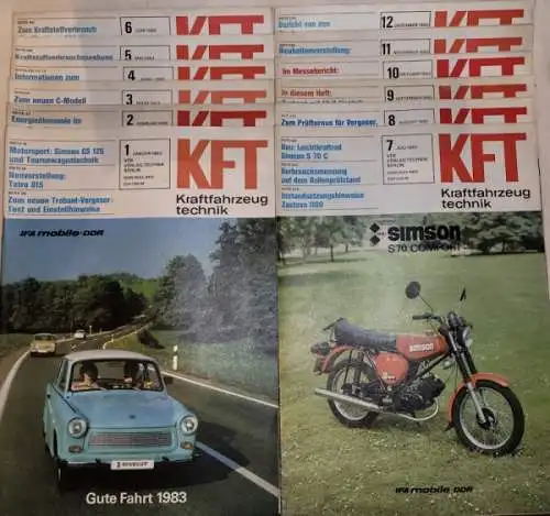 Kraftfahrzeugtechnik KFT 1983 Heft 1-12