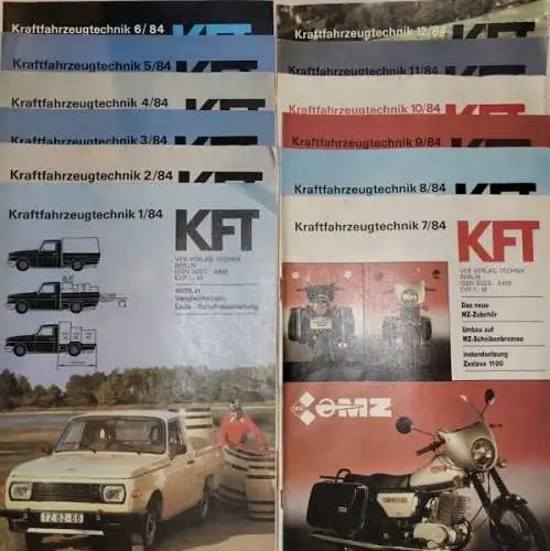 Kraftfahrzeugtechnik KFT 1984 Heft 1-12