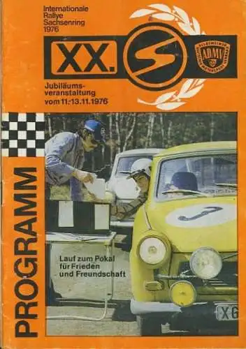 Programm Rallye Sachsenring DDR 11.-13.11.1976