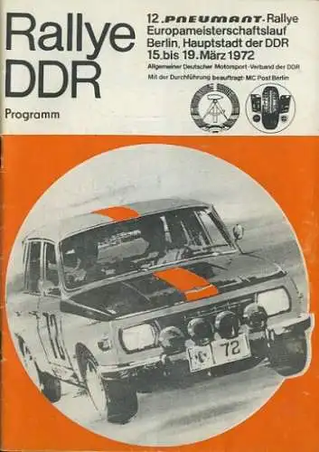 Programm Rallye DDR 1972