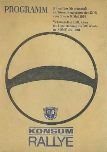 Programm Rallye Konsum 8.-9.5.1976