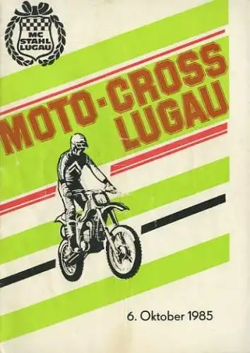 Programm Moto Cross in Lugau 6.-10.1985