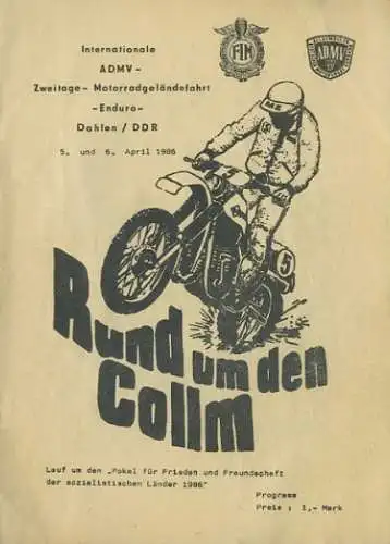 Programm Rund um den Collm 5.-6.4.1986