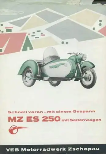 MZ Mappe mit 5 Einzelprospekten 1959