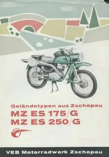 MZ Mappe mit 5 Einzelprospekten 1959