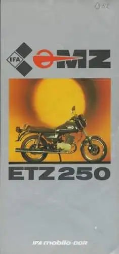 MZ ETZ 250 Prospekt ca. 1981