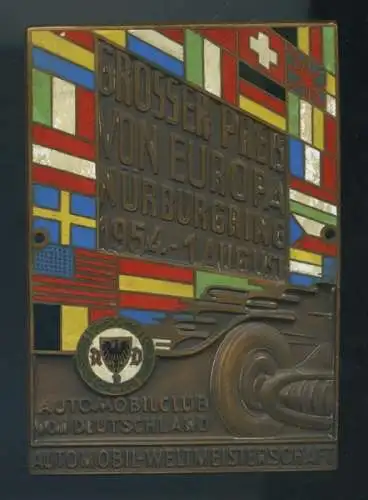 Plakette Nürburgring 1.8.1954