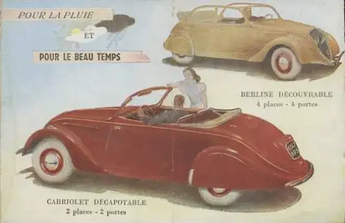 Peugeot 202 Prospekt ca. 1938 f