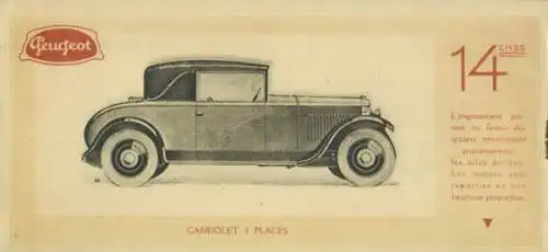 Peugeot 14 ch ss Prospekt 10.1926