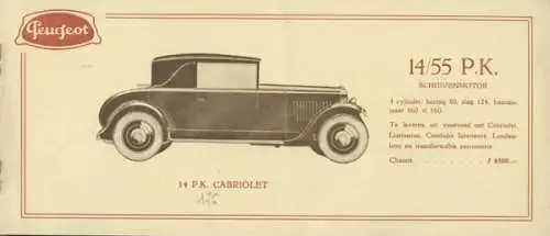 Peugeot Programm ca. 1927 nl