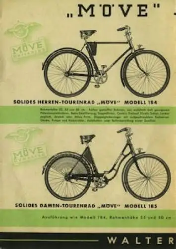 Walter Möve Fahrrad Prospekt ca. 1936