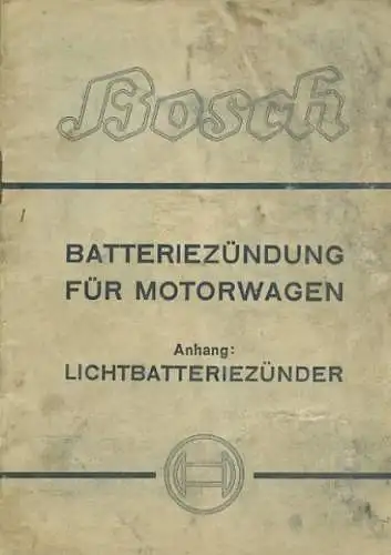 Bosch Batteriezündung für Motorwagen 7.1938