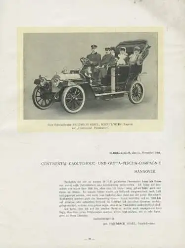 Continental, Szenen aus dem Automobil-Sport 1905