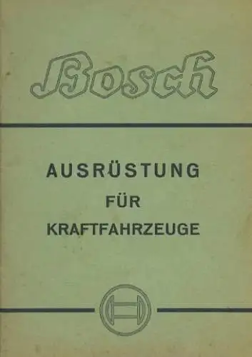 Bosch Ausrüstung für Kraftfahrzeuge 5.1937