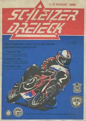 Programm 47. Schleizer Dreieck-Rennen 1.-3.8.1980