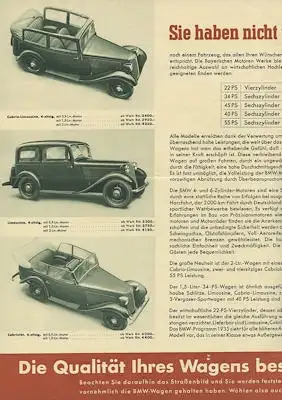 BMW Pkw Programm 1935