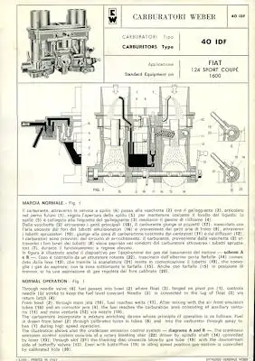 Weber Vergaser 40 IDF 1970