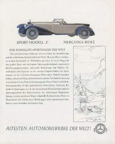 Mercedes-Benz Programm 11.1927