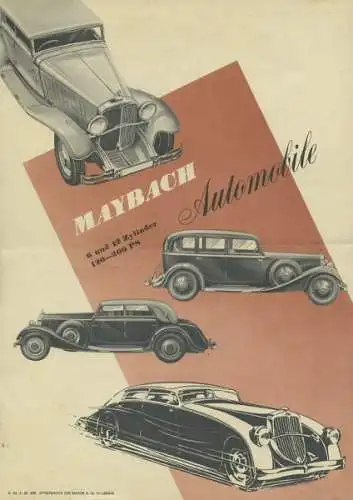 Maybach Motorenbau Prospekt 1933