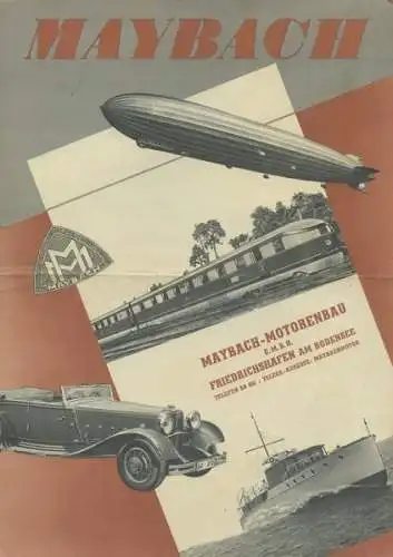 Maybach Motorenbau Prospekt 1933