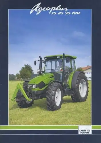 Deutz-Fahr Agroplus 75 85 95 100 Prospekt 1998