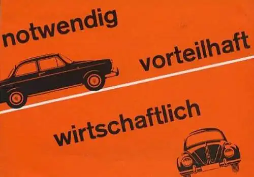 VW Versicherungsdienst Kasko Prospekt 1960er Jahre