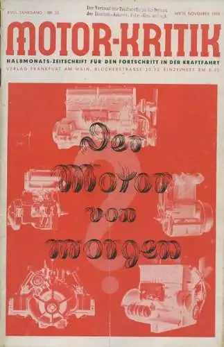 Motor-Kritik 1938 Heft 22