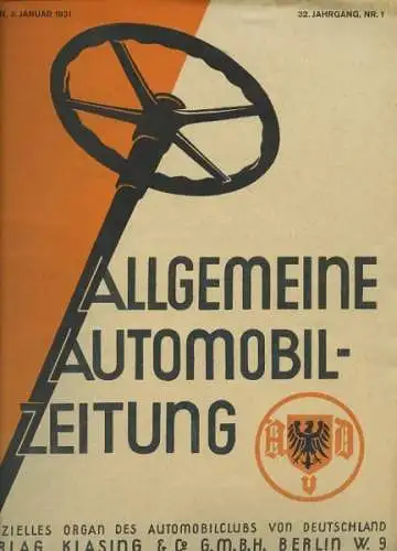 Allgemeine Automobil Zeitung (AAZ) 1931 Heft 1-51/52