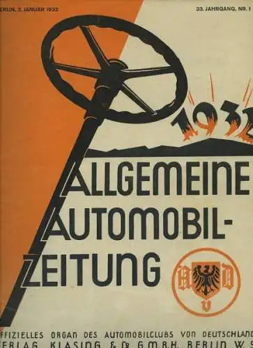 Allgemeine Automobil Zeitung (AAZ) 1932 Heft 1-25