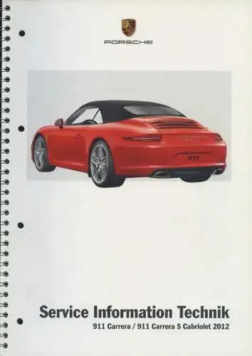 Porsche 911 Cabriolet Service Information Technik 2012