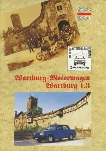 Wartburg 90 Jahre Automobilbau Broschüre 1991