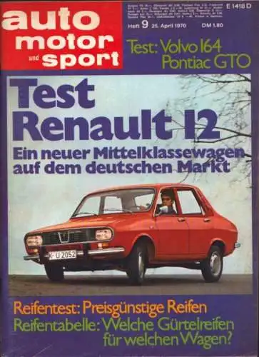 Auto, Motor & Sport 1970 Heft 9