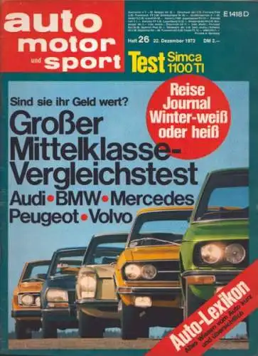 Auto, Motor & Sport 1973 Heft 26