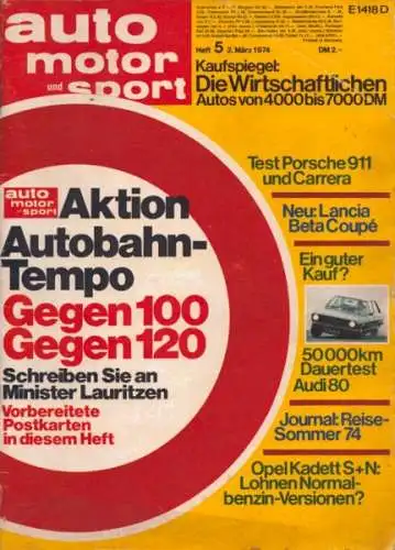 Auto, Motor & Sport 1974 Heft 5