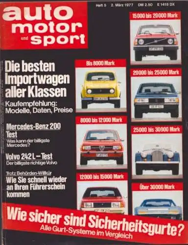 Auto, Motor & Sport 1977 Heft 5