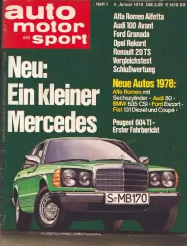 Auto, Motor & Sport 1978 Heft 1