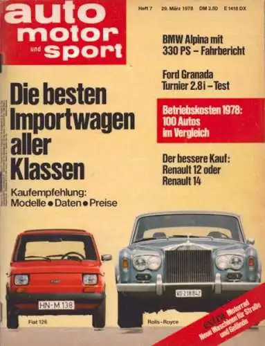 Auto, Motor & Sport 1978 Heft 7