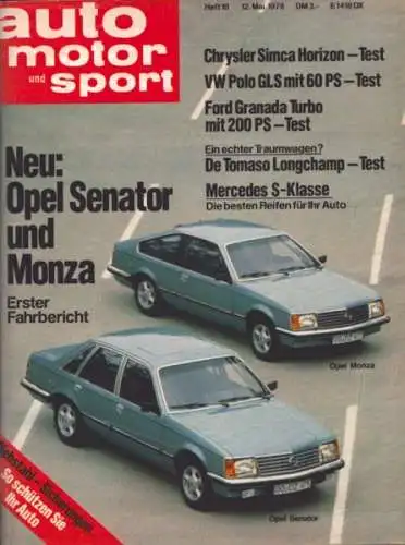 Auto, Motor & Sport 1978 Heft 10