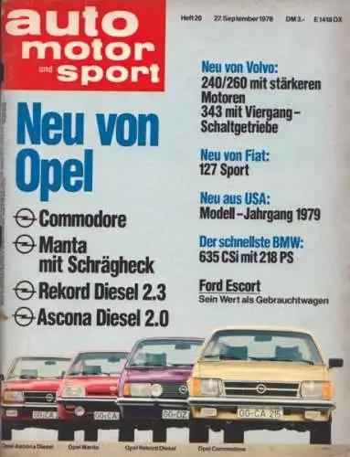 Auto, Motor & Sport 1978 Heft 20