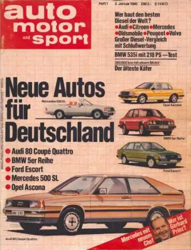 Auto, Motor & Sport 1980 Heft 1