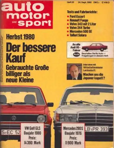 Auto, Motor & Sport 1980 Heft 20