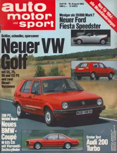 Auto, Motor & Sport 1983 Heft 16