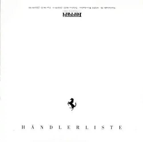 Ferrari Händlerliste Deutschland ca. 1995