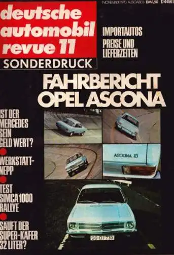 Deutsche Automobil Revue 1970 November